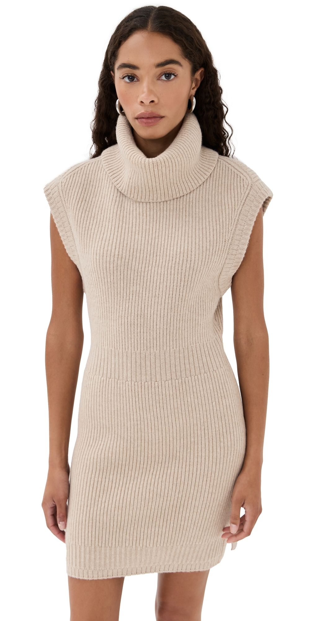 SIMKHAI Albanie Mini Dress Oatmeal S