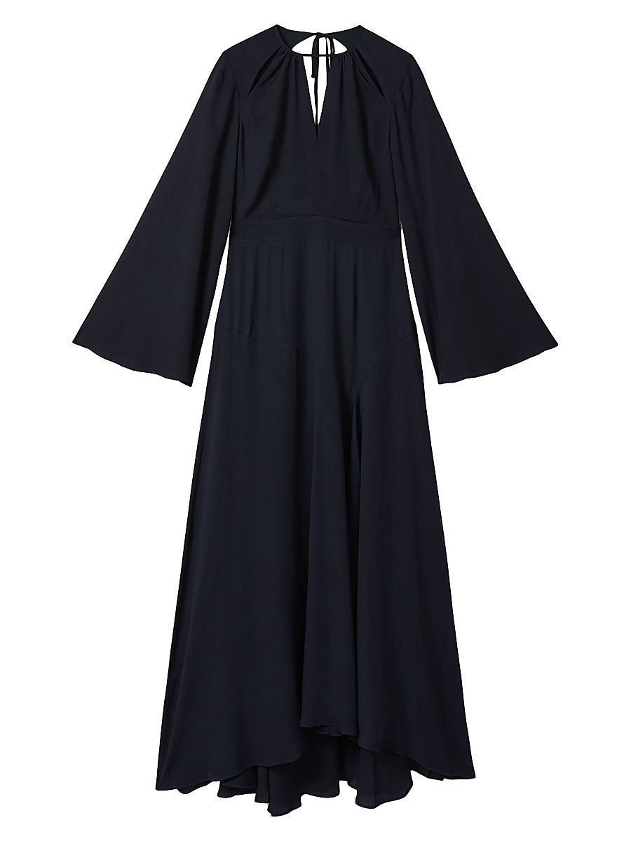 Women's Andra Flute-Sleeve Maxi Dress - Navy - Size 4