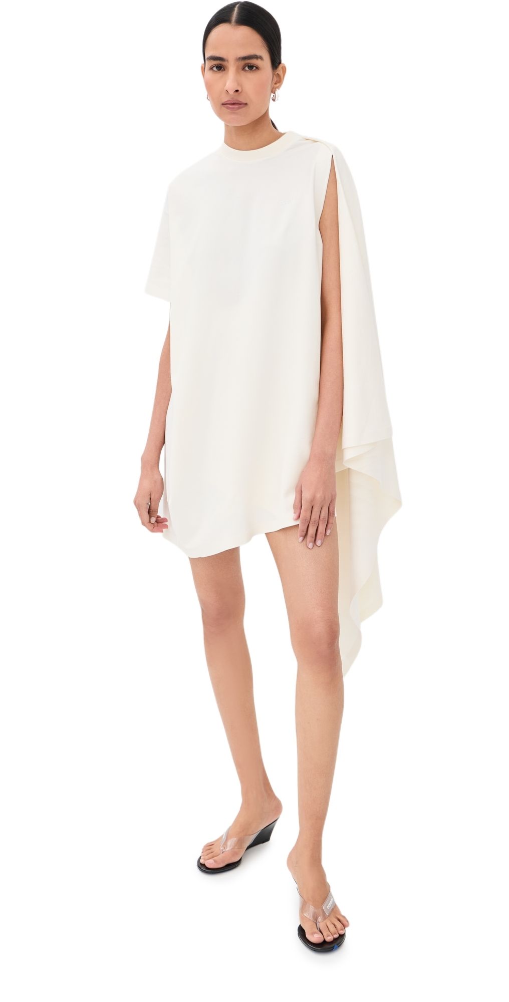 Coperni Zero Waste Draped Mini Dress White M