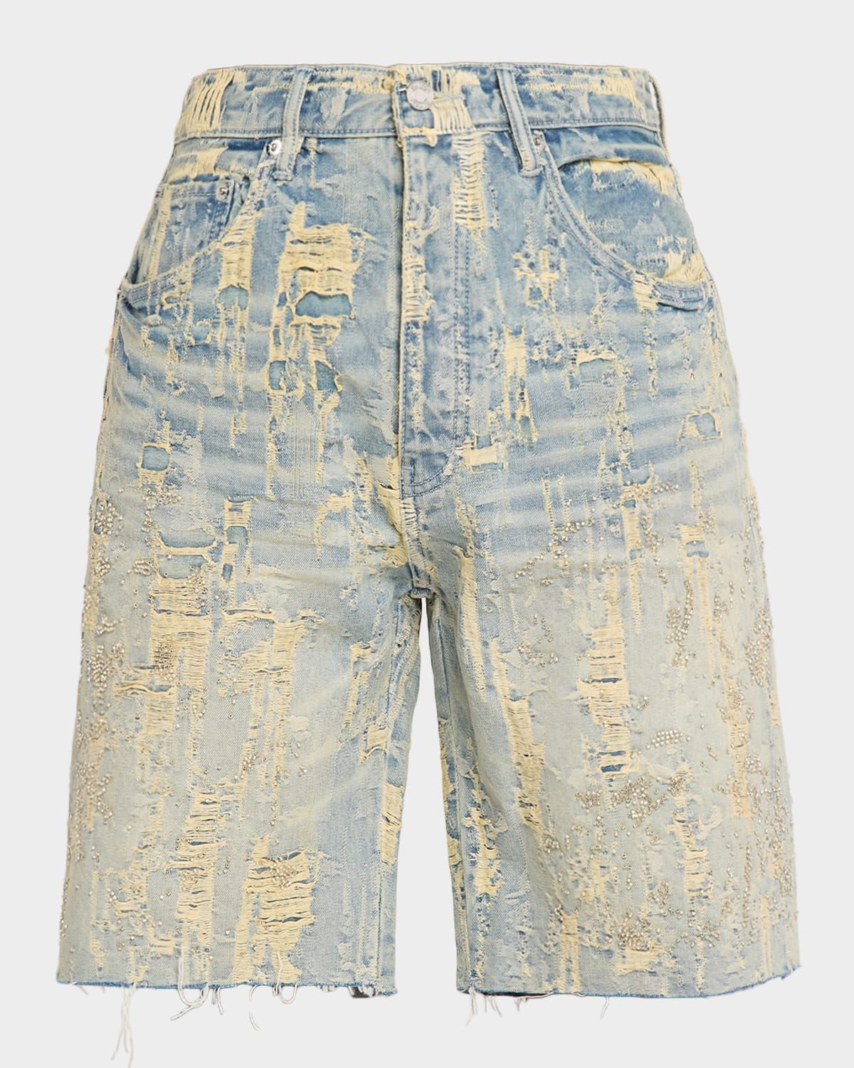 Men & apos;s Bead Splatter Destroy Shorts