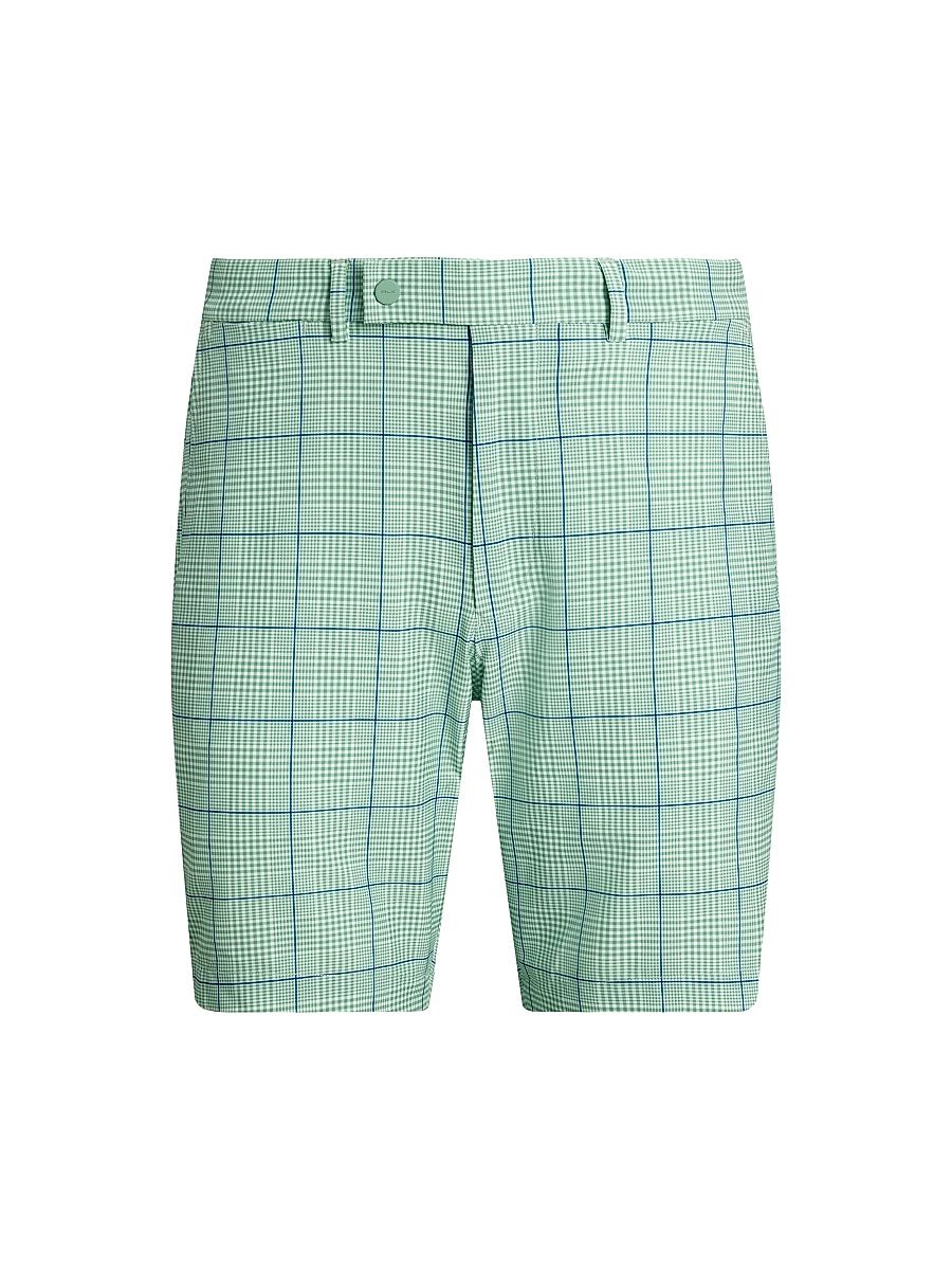 Men's Glen Plaid Tailored Stretch Twill Shorts - Golf Club Glen - Size 36