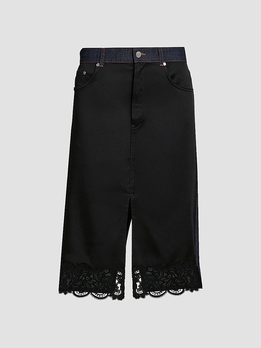 Stella McCartney Women's Slip Denim Midi-Skirt - Dark Blue - Size Medium