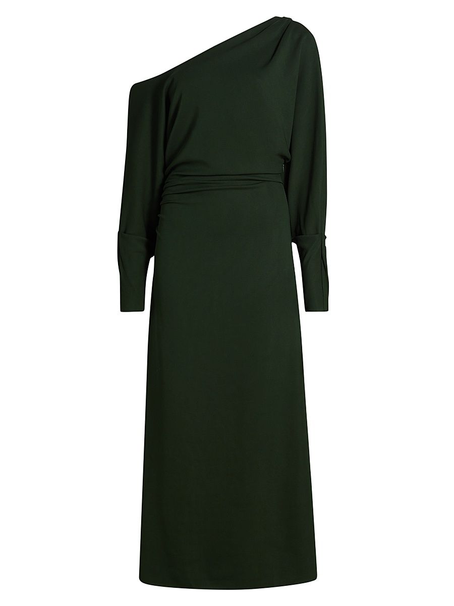 Women's Georgie One-Shoulder Maxi Dress - Forest Green - Size 6