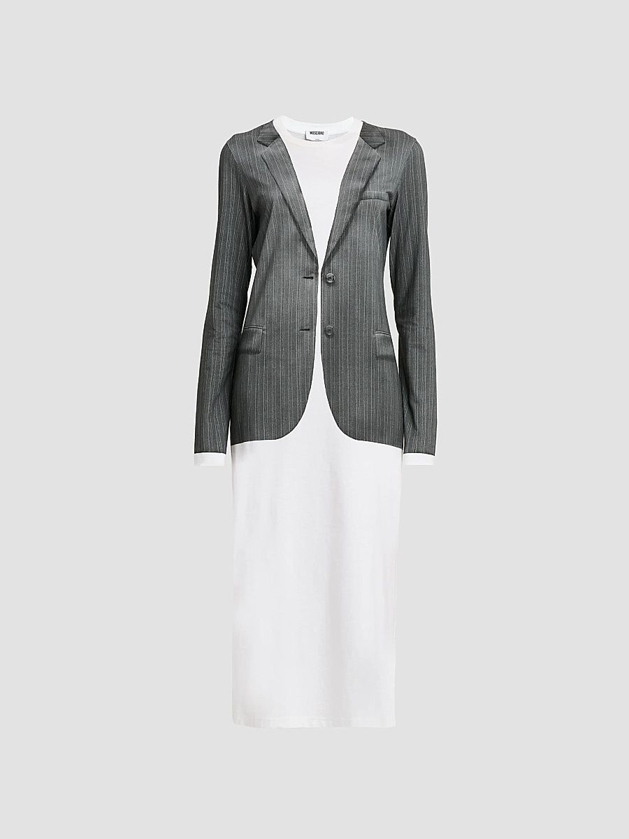 Women's Blazer Print Cotton T-Shirt Dress - Size XL