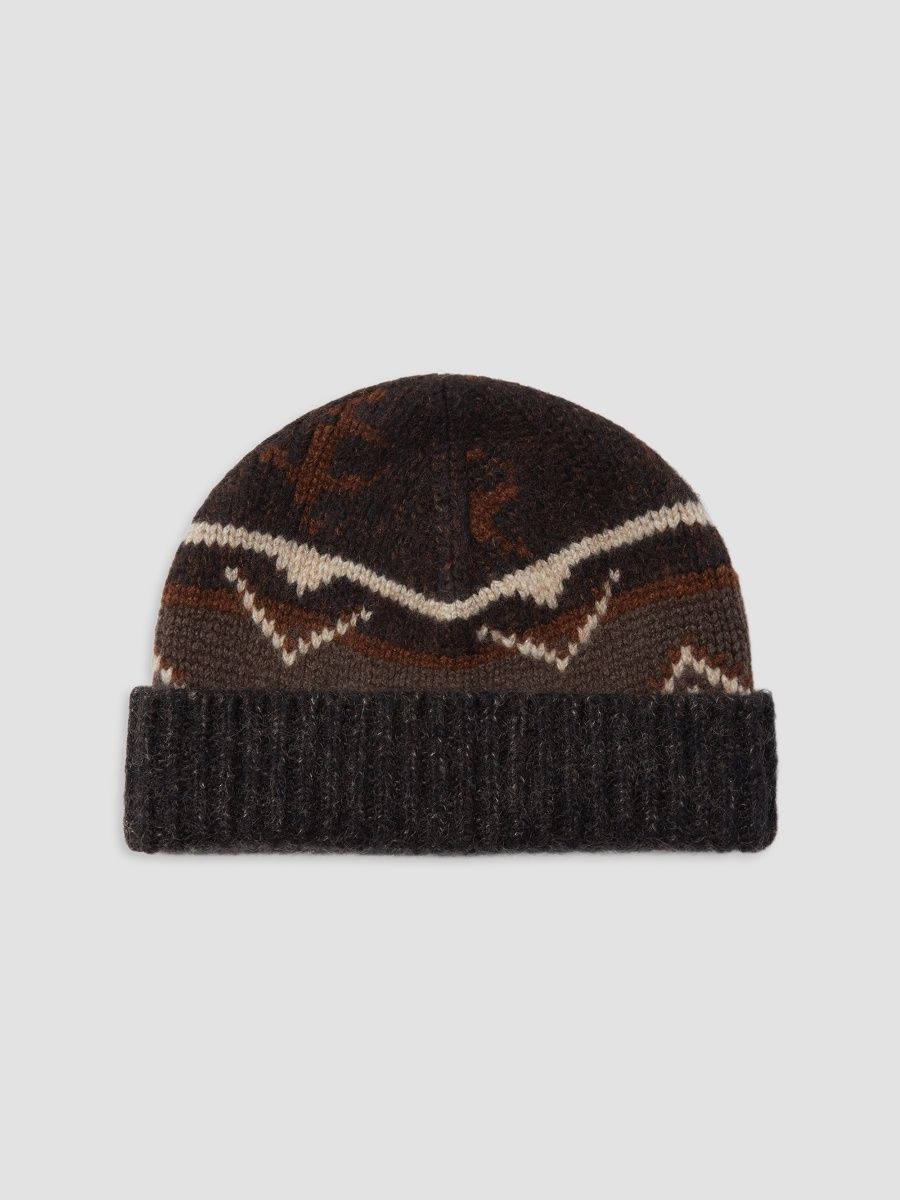 ZEGNA Men's Cashmere and Wool Blend Beanie - Dark Brown