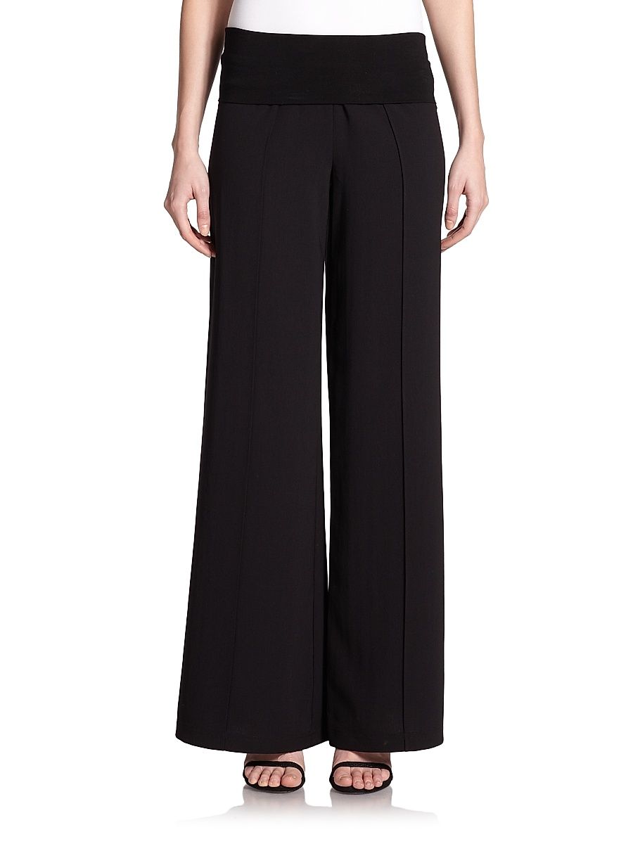 Women's Palazzo Pants - Black - Size XL