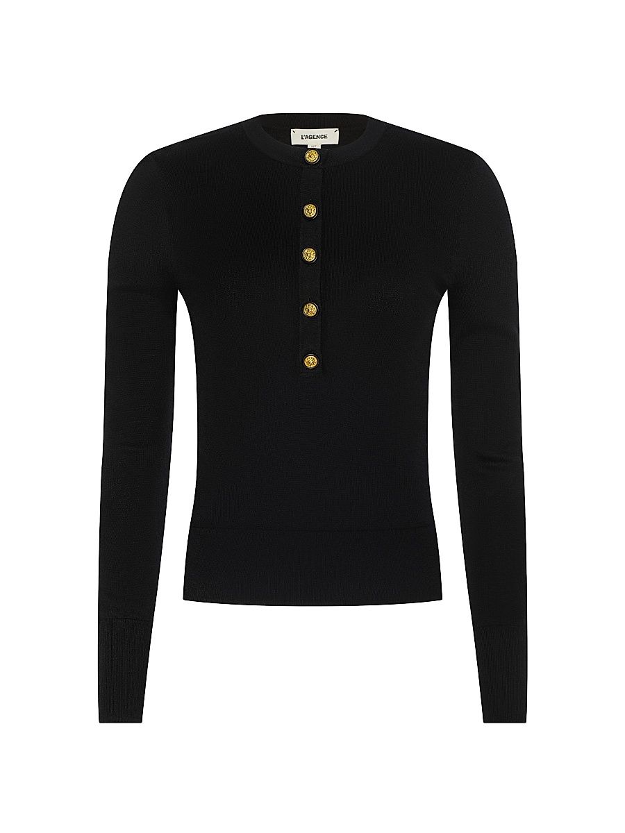 Women's Ronda Knit Sweater - Black Gold - Size XL