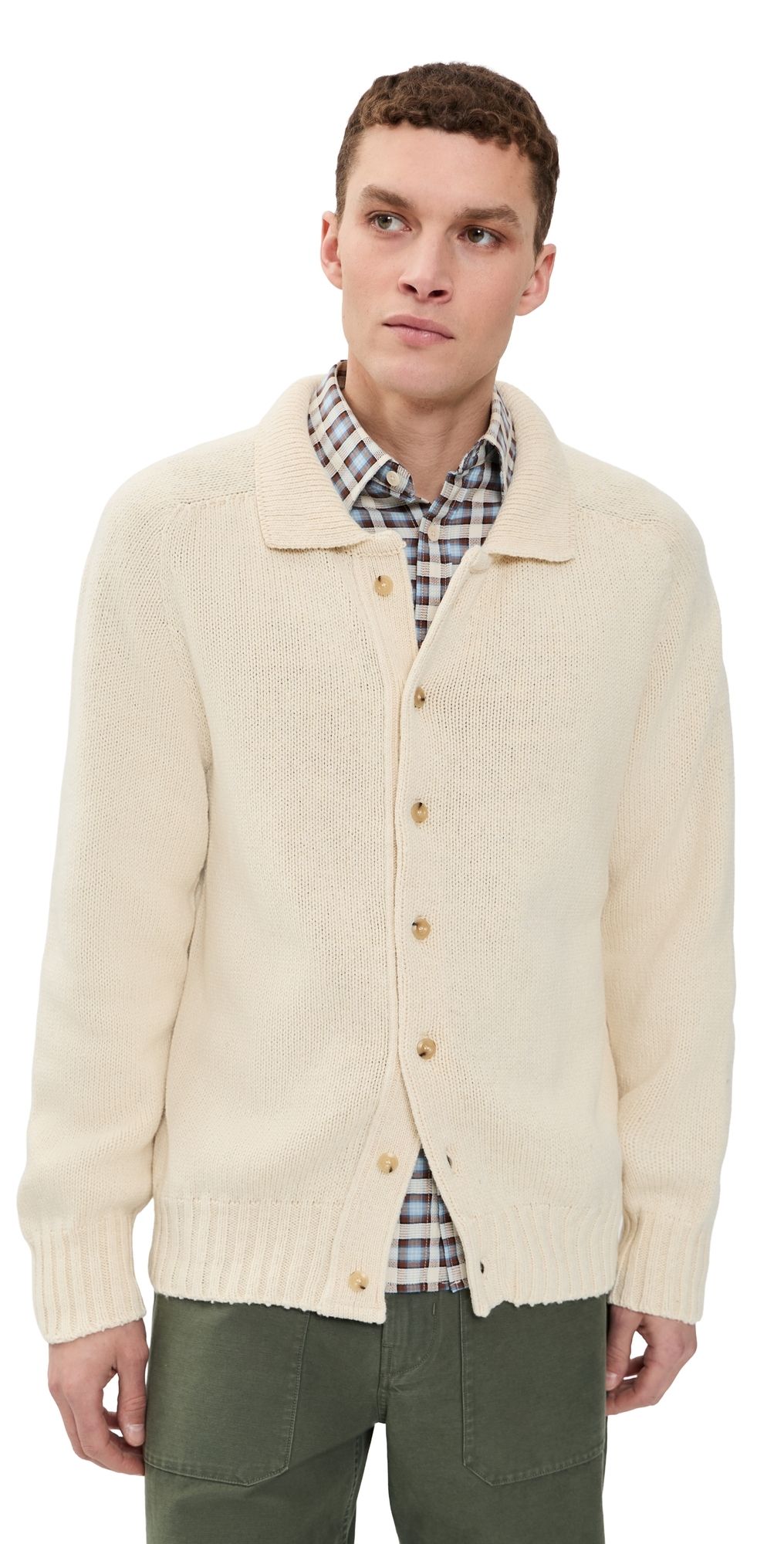 Howlin' Echoes of Dust Collared Cardigan Ecru Sand L
