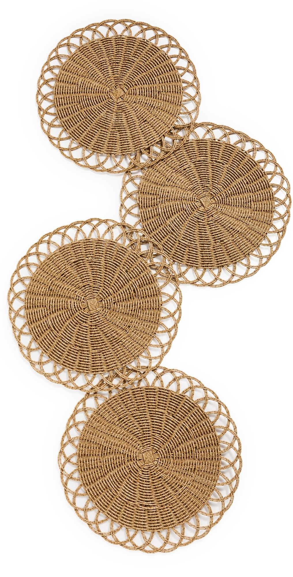 Kim Seybert Alfresco Placemats Set of 4 Natural One Size