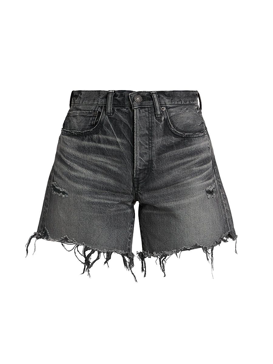 Women's Shirley Denim Long Shorts - Black - Size 24