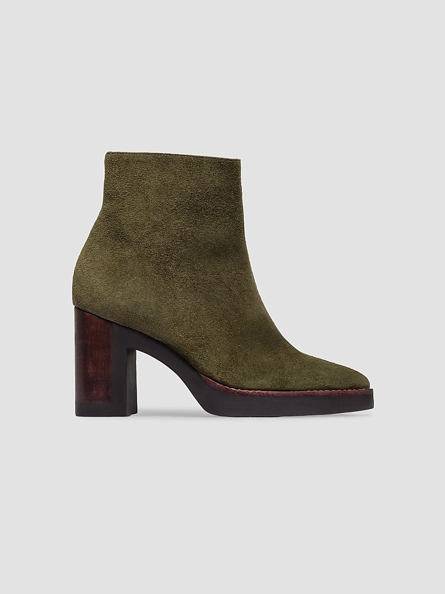 Women's Nara Platform Ankle Booties - Dark Olive - Size 11