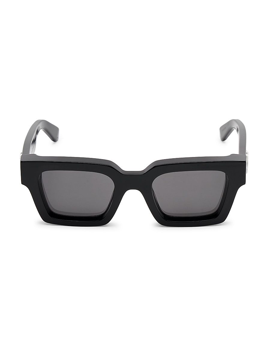 Men's Virgil 145MM Square Sunglasses - Black Dark Grey