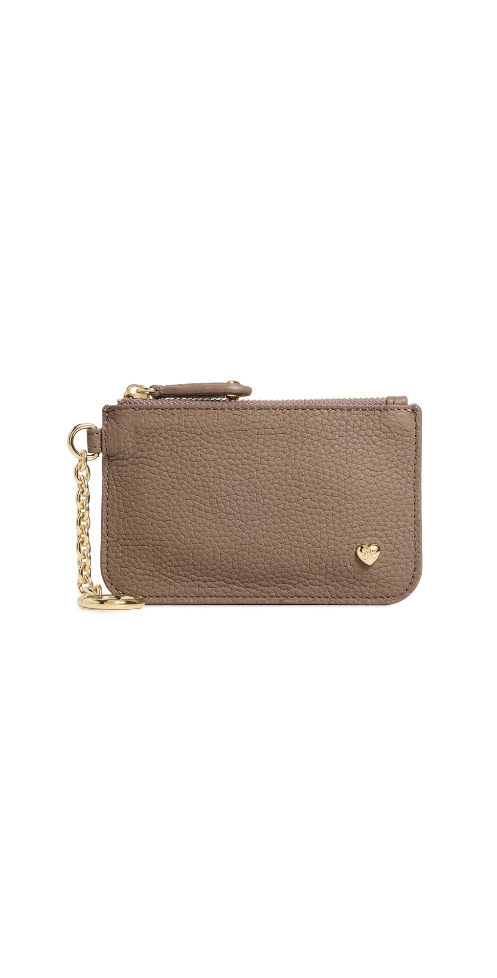 Stoney Clover Lane Brighton Pebbled Leather Key Chain Wallet Mushroom One Size