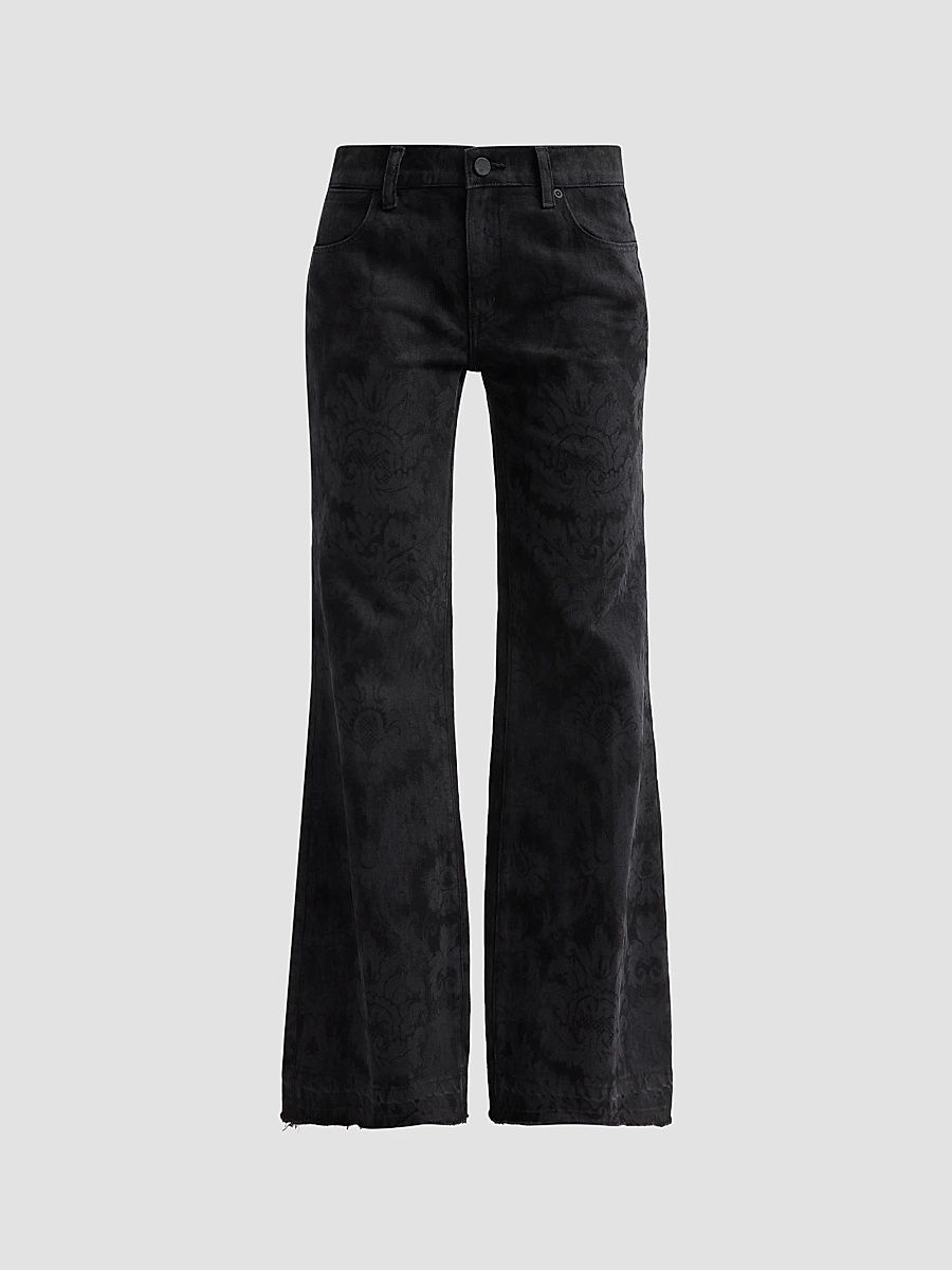 Kobi Halperin Women's Zane Flare-Leg Jeans - Black Multi - Size 31