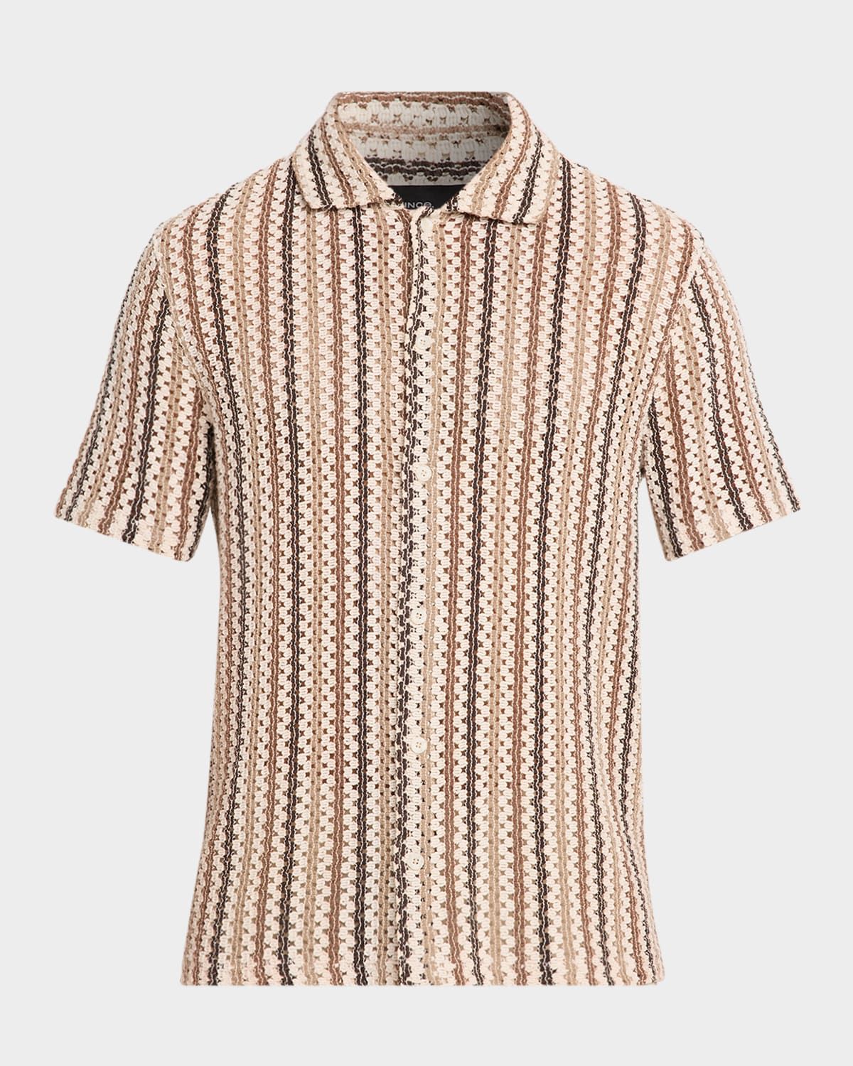 Men & apos;s Beach Stripe Italian Cotton-Blend Shirt