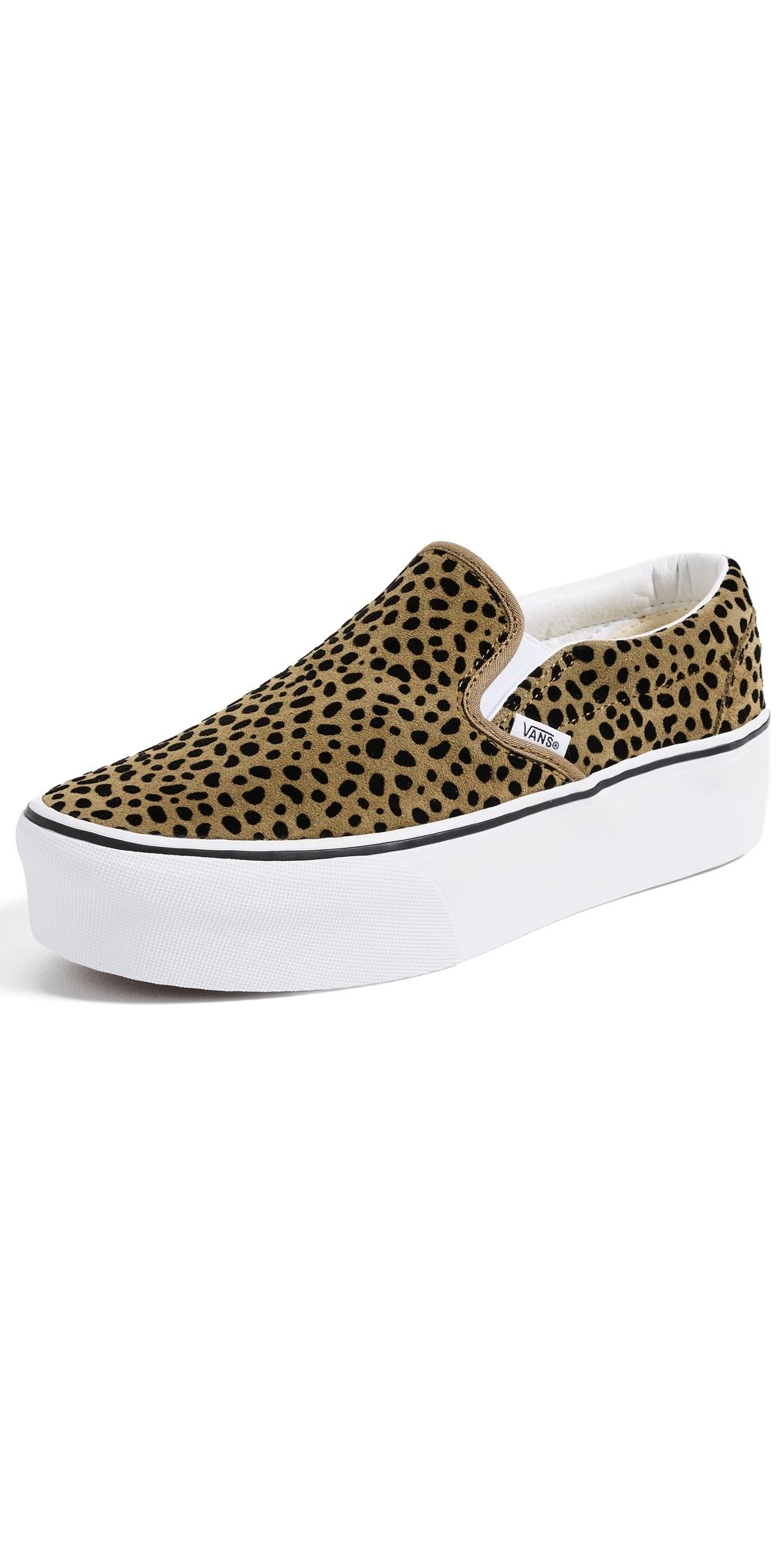Vans Classic Slip On Stackform Sneakers Spotted Olive Brown/Black M 10/ W 11.5