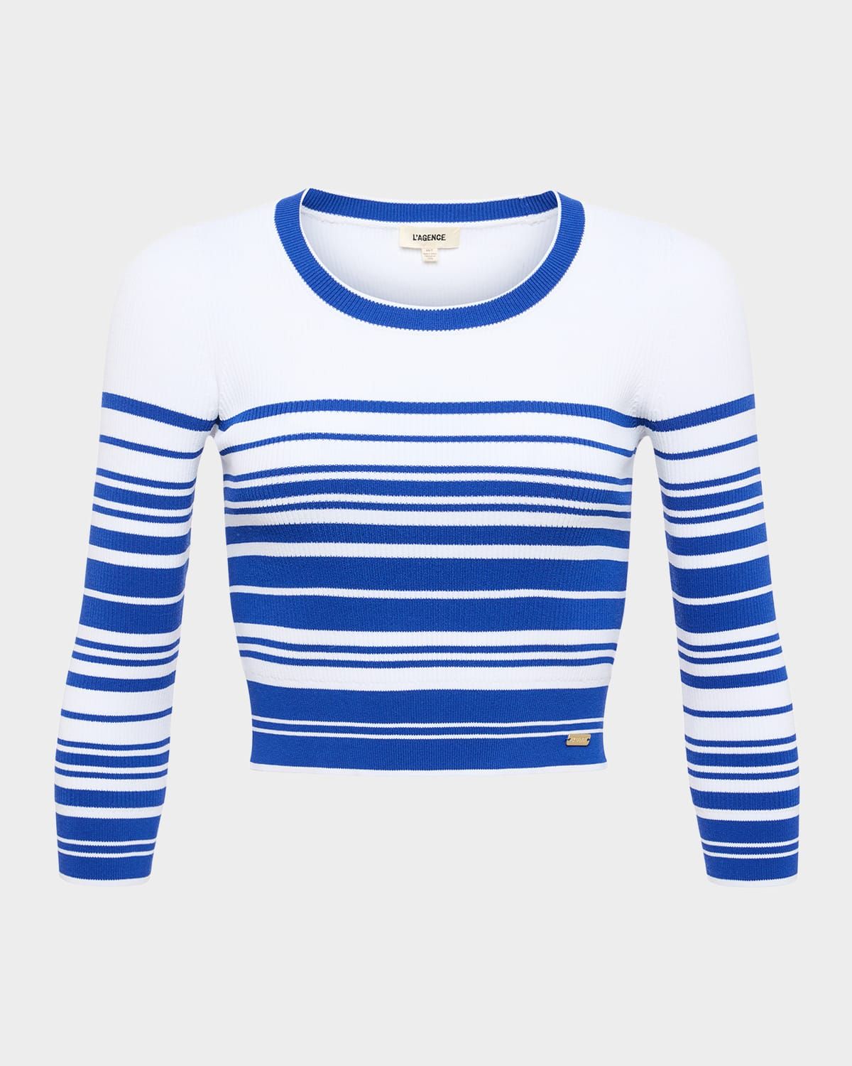 Yukio Stripe Crewneck Crop Top