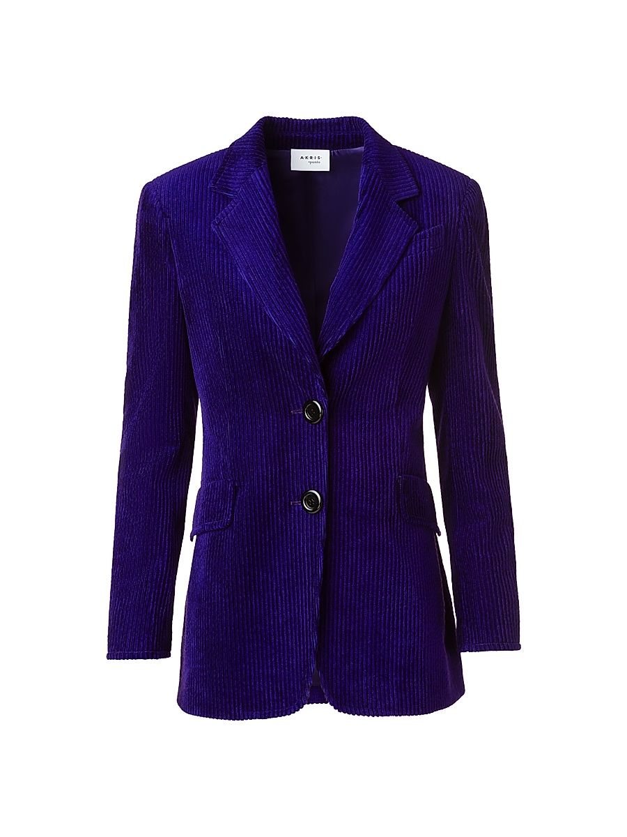 Women's Corduroy Boyfriend Blazer - Ultra Violet - Size 16