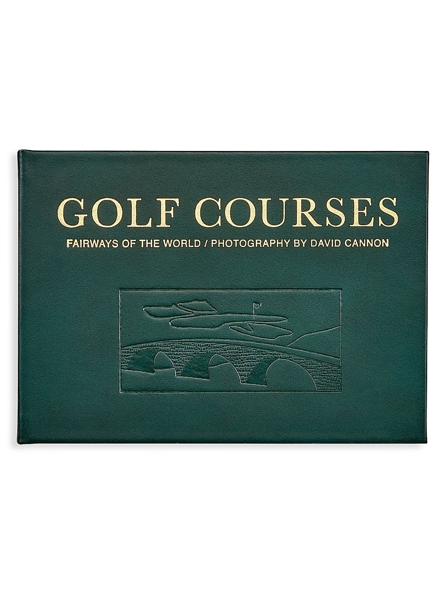 'Golf Courses: Fairways Of The World'' Leather-Bound Book - Green
