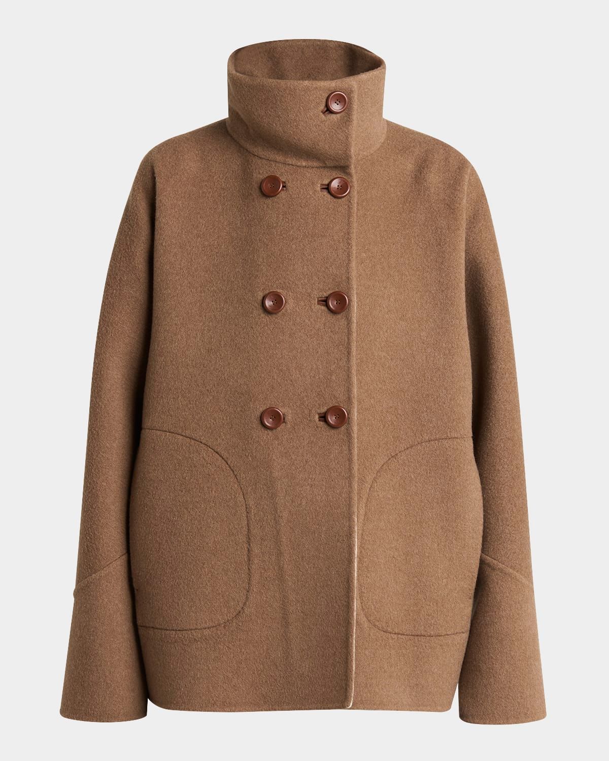 Camden Double-Breasted Cashmere Peacoat