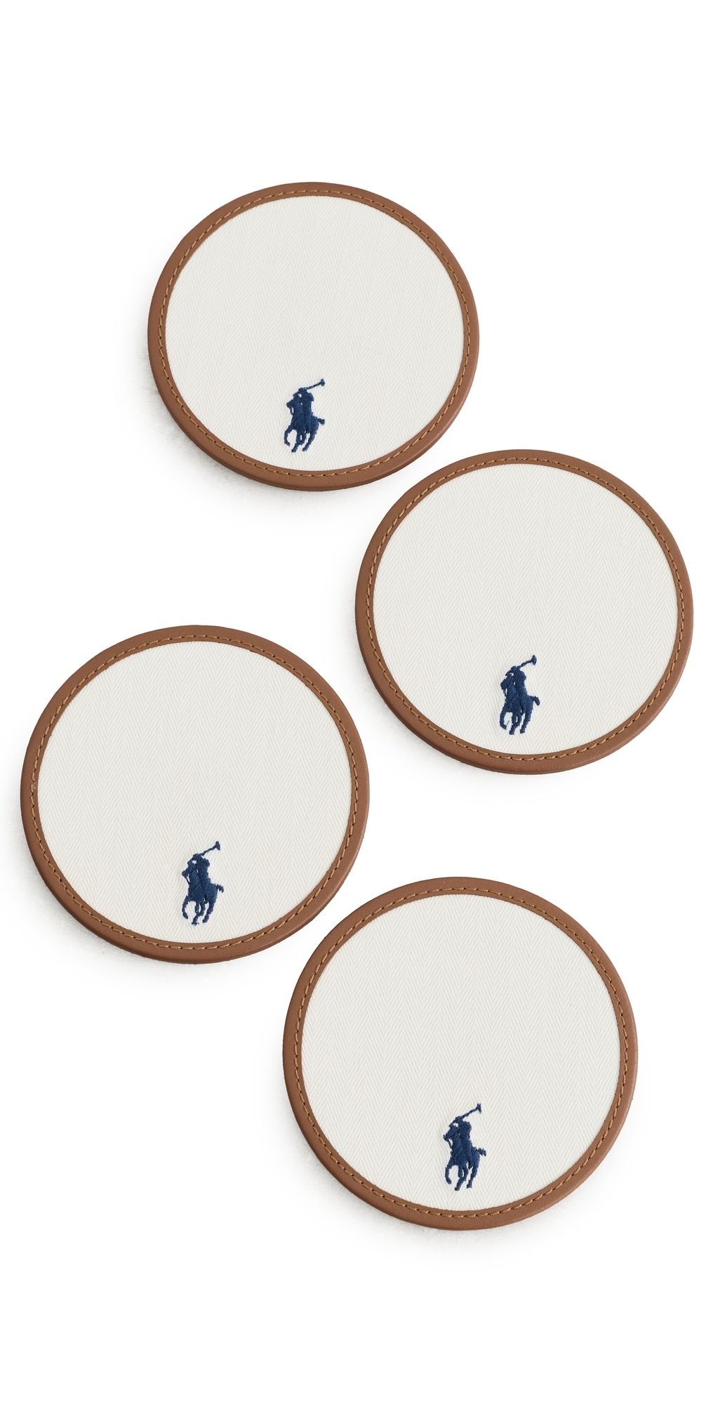 Polo Ralph Lauren Polo Icon Coasters and Holder Gift Set Cream One Size