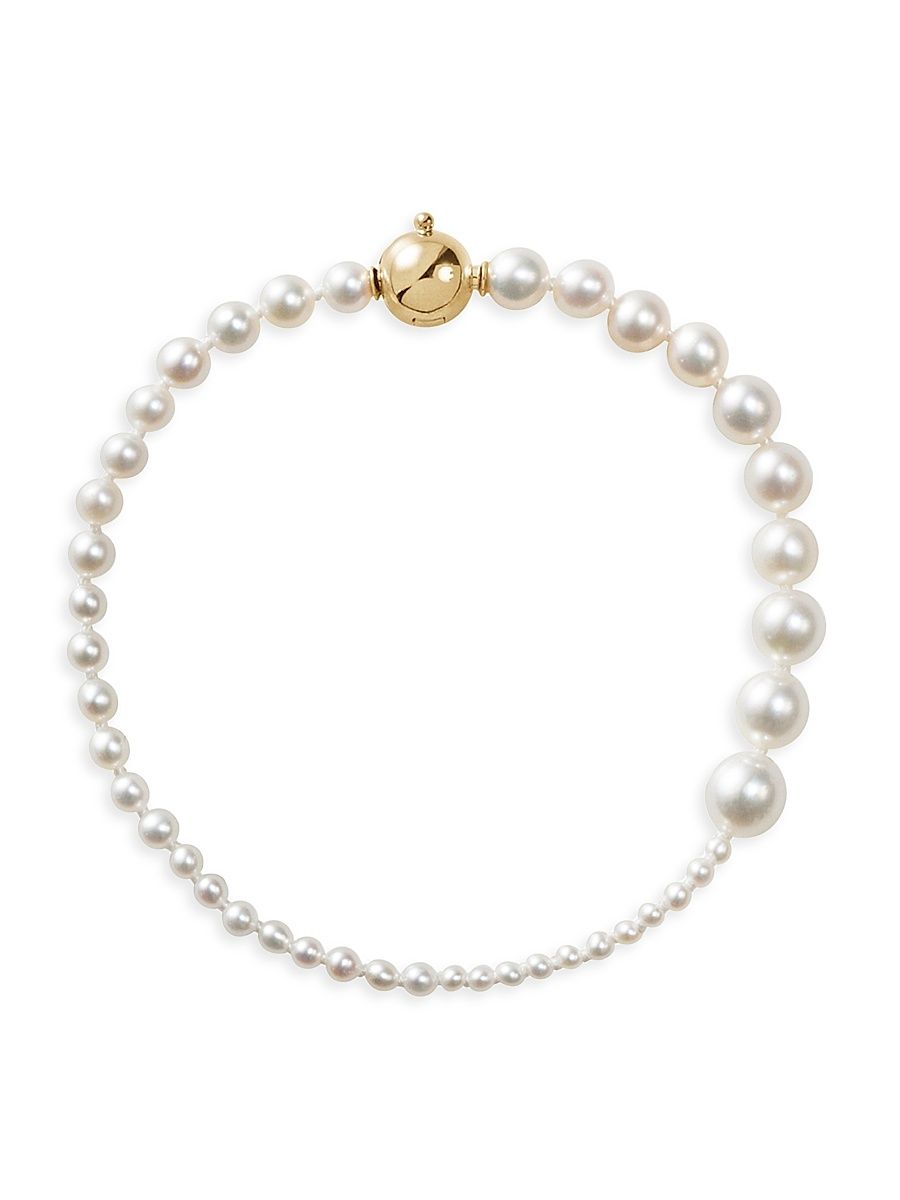 Women's Endless Colonnade Peggy 14K Yelow Gold & Freshwater Pearl Bracelet - Pearl