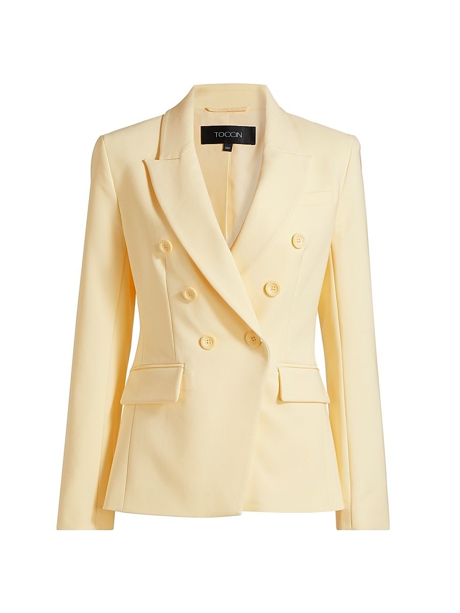 Women's Kylie Double-Breasted Blazer - Butter - Size 8