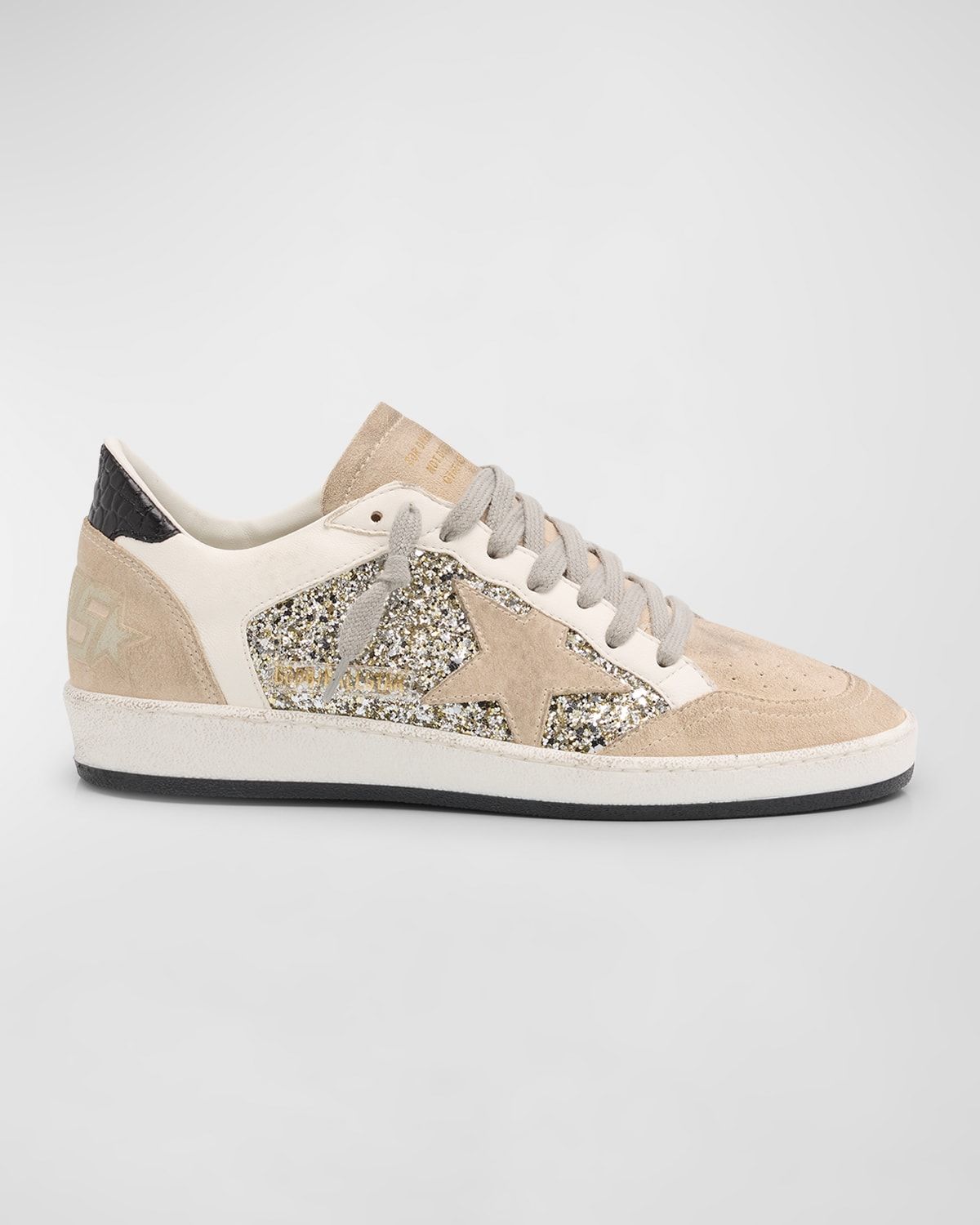 Ballstar Suede Glitter Low-Top Sneakers