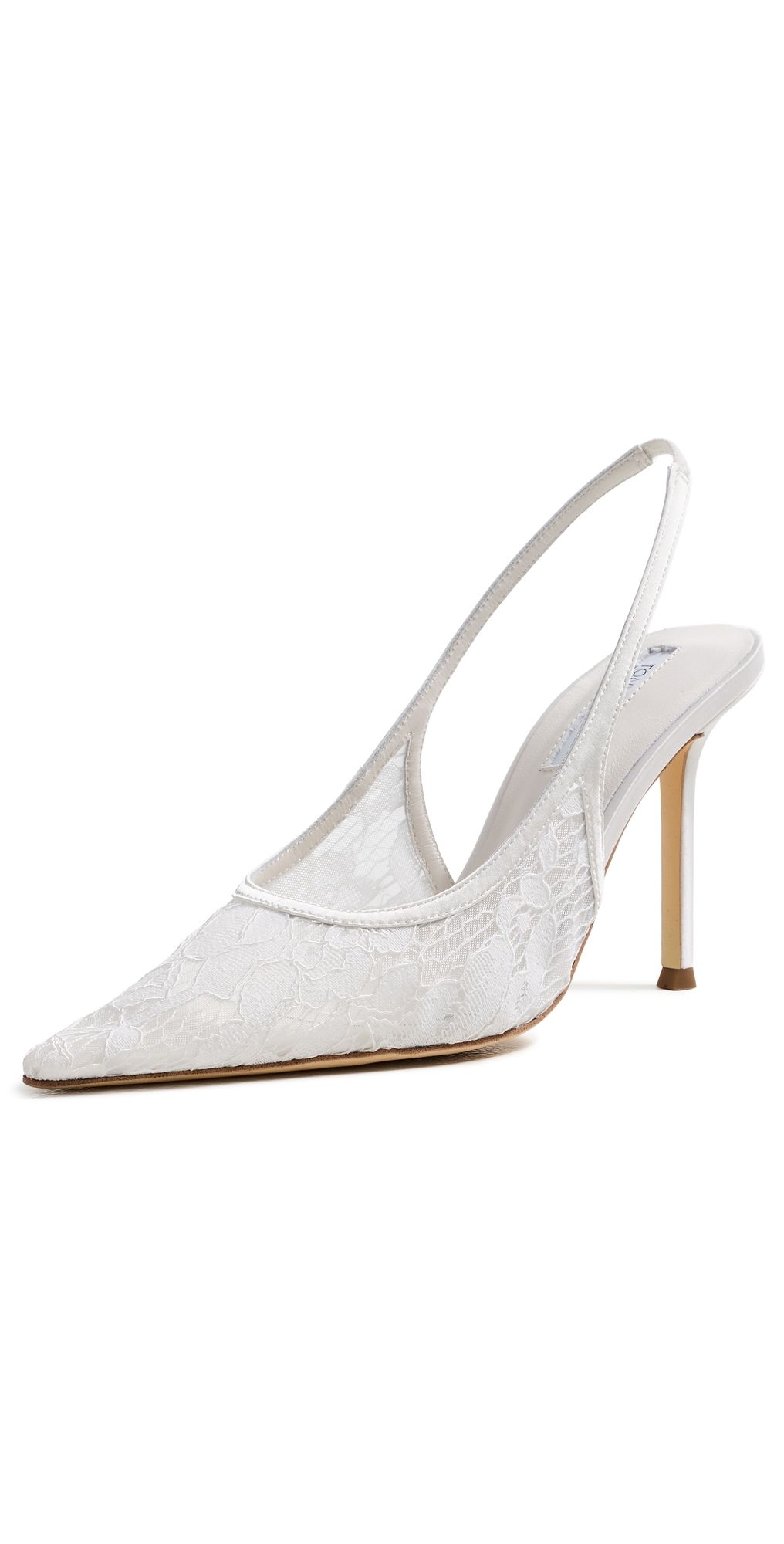 Tony Bianco Noni Lace Slingbacks Ivory Brocade 5.5