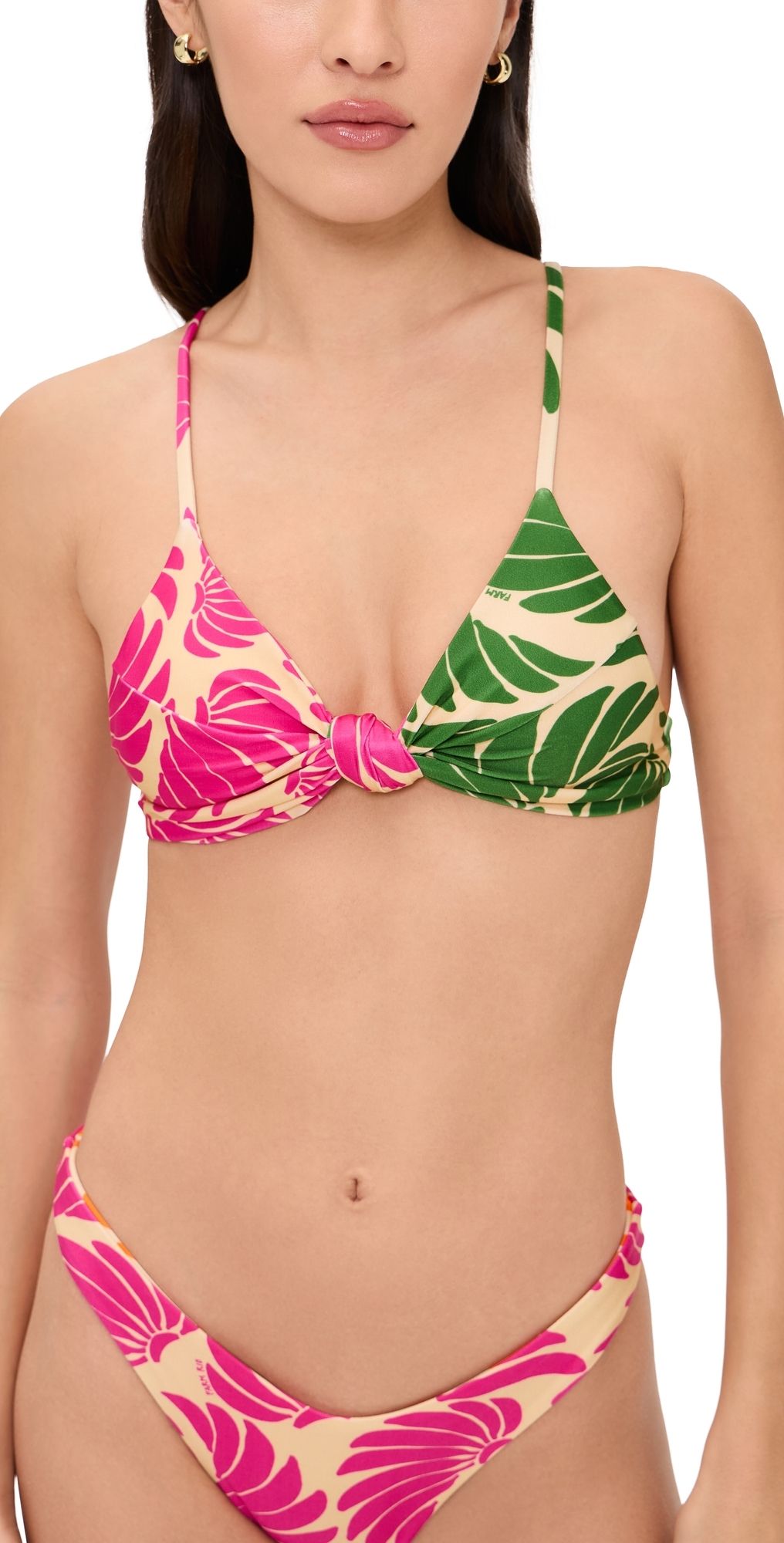 FARM Rio Banana Wings Knot Bikini Top Banana Wings Pink XL
