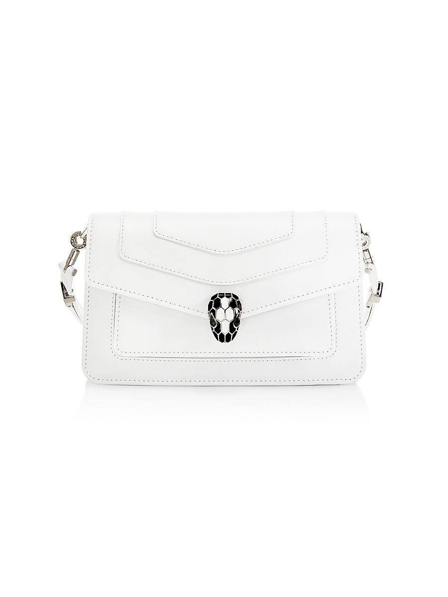 Women's Serpenti Forever Leather Shoulder Bag - Flash Diamond