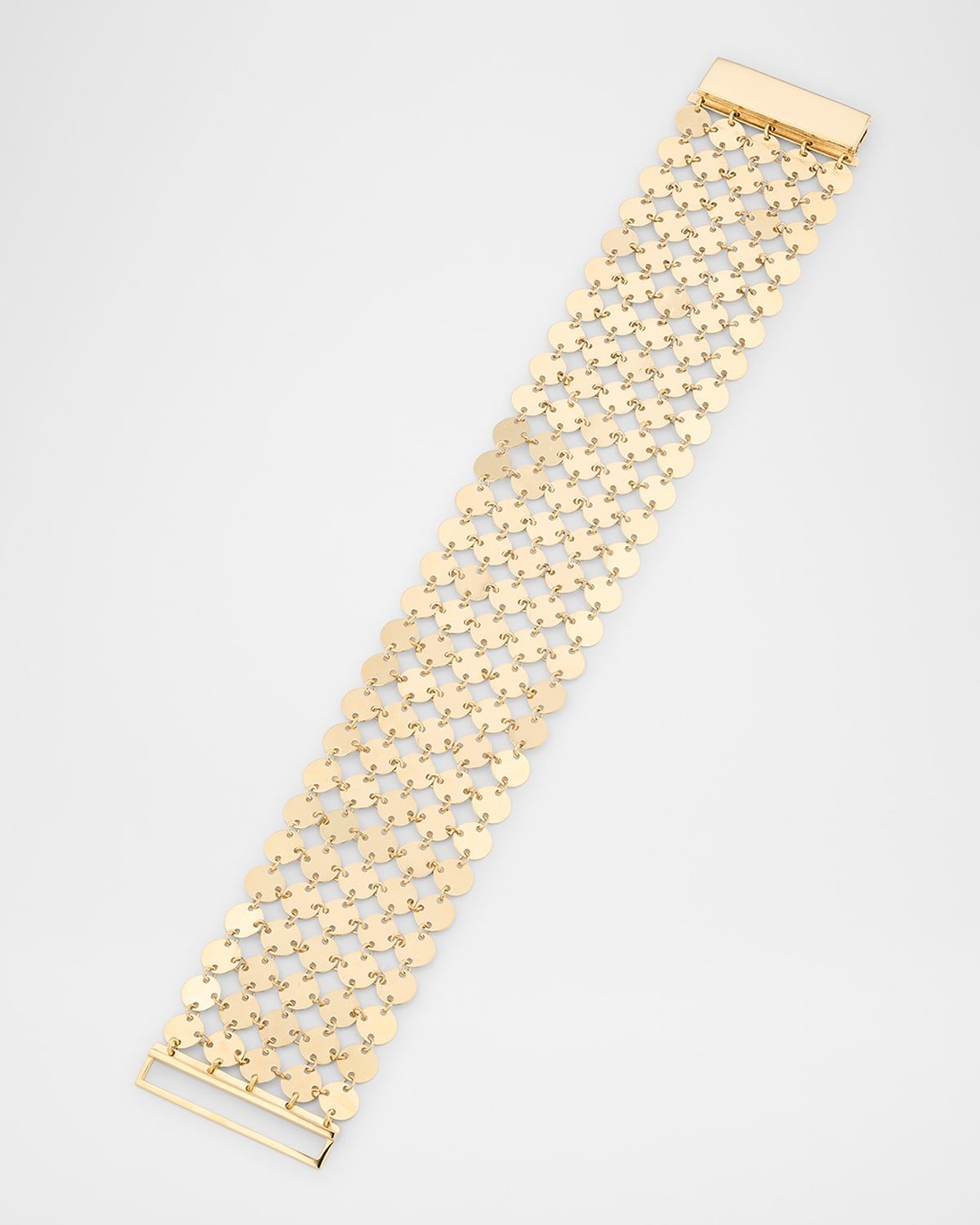 14K Yellow Gold Laser Mega Chainmail 5-Row Bracelet