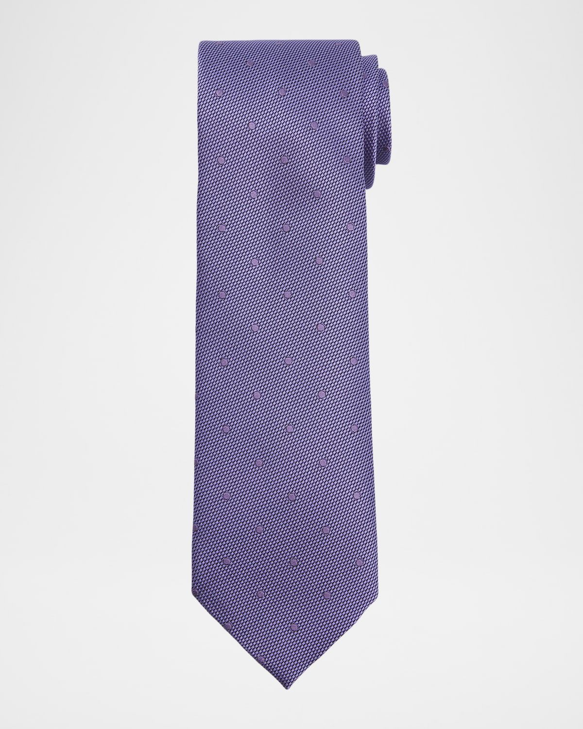 Men & apos;s Contrast Polka-Dot Silk Tie