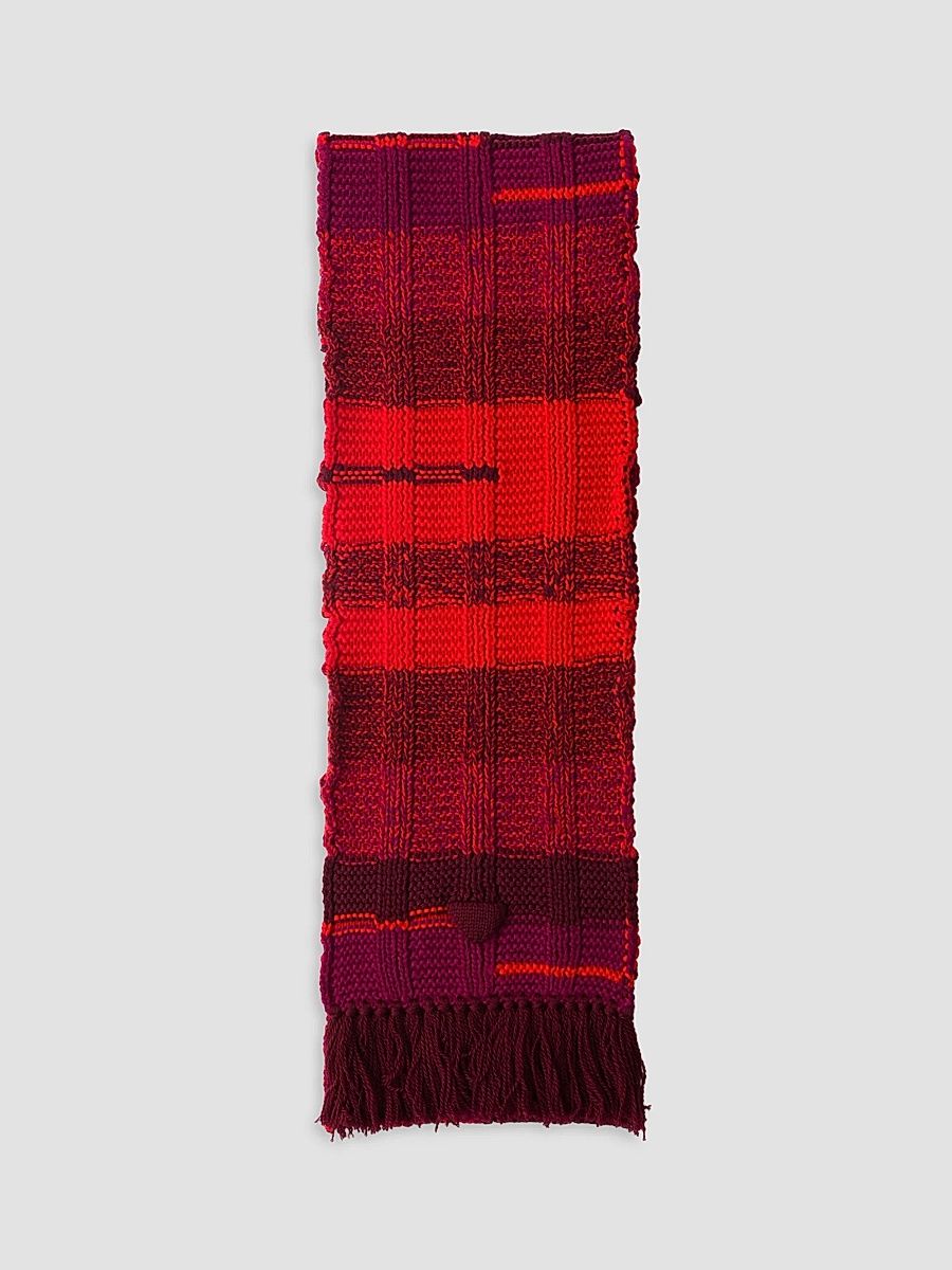 Women's Wool Scarf - Dark Red