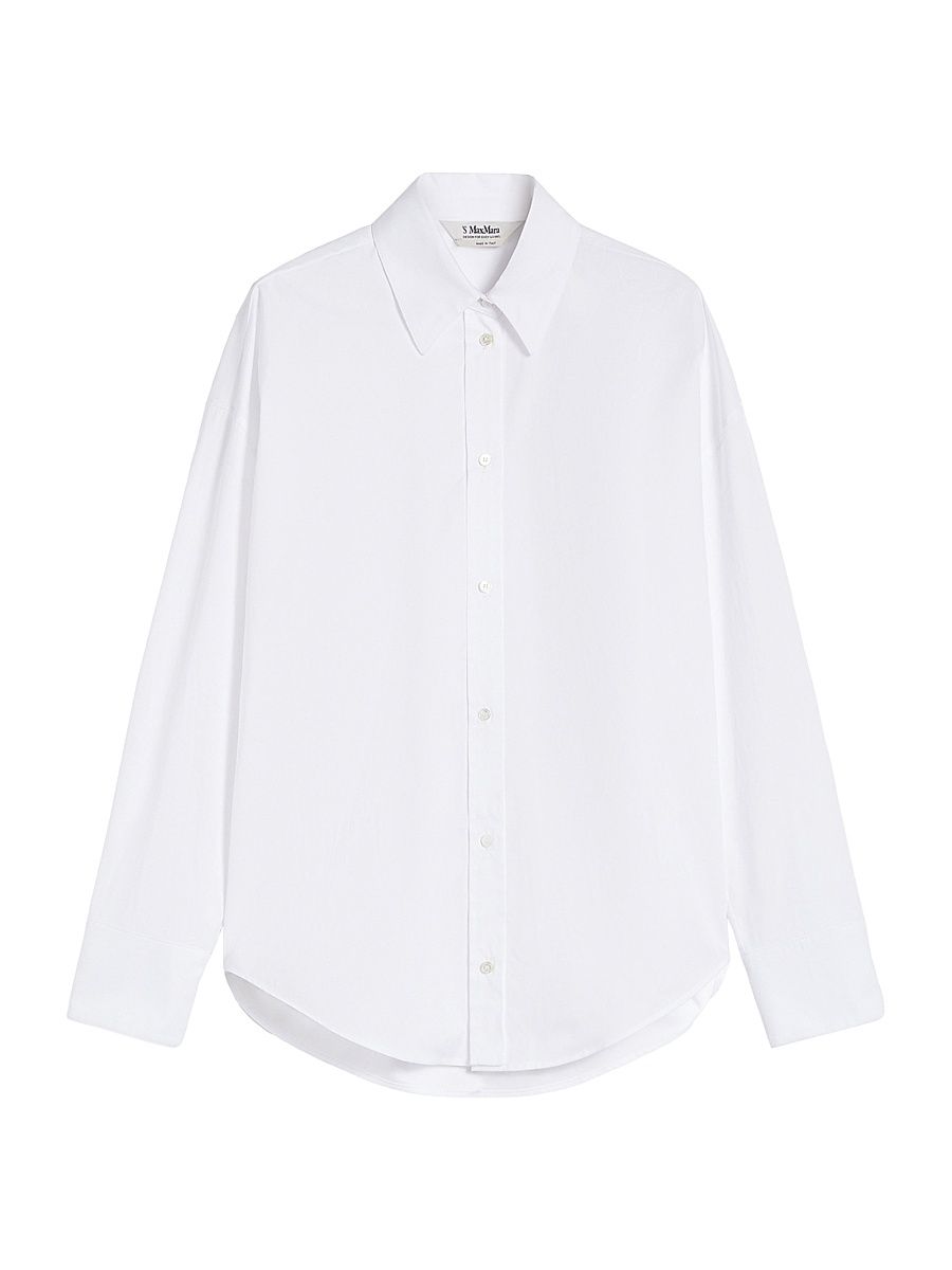 Women's Cotton Oxford Shirt - White - Size 12