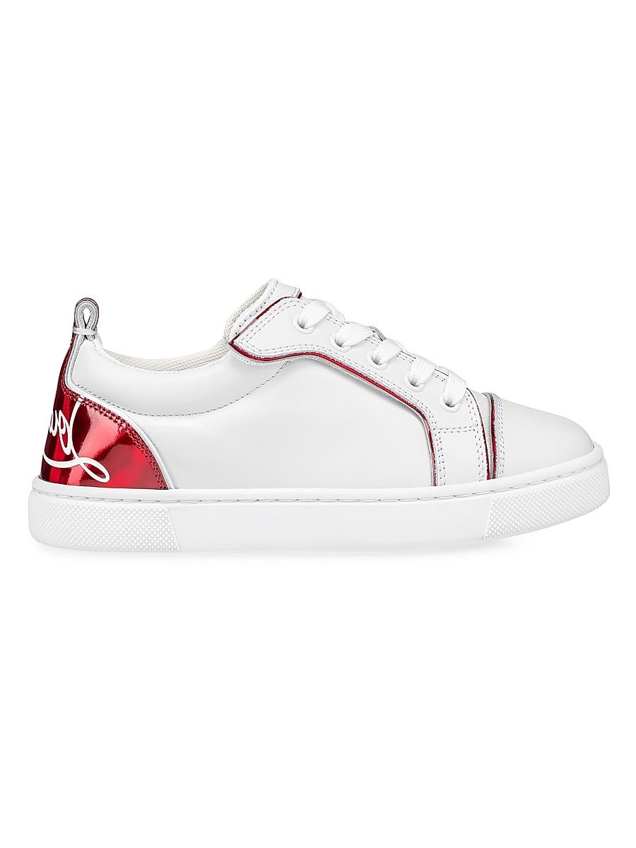 Christian Louboutin Unisex Little Kid's & Kid's Funnyto Sneakers - White - Size 1 (Child)