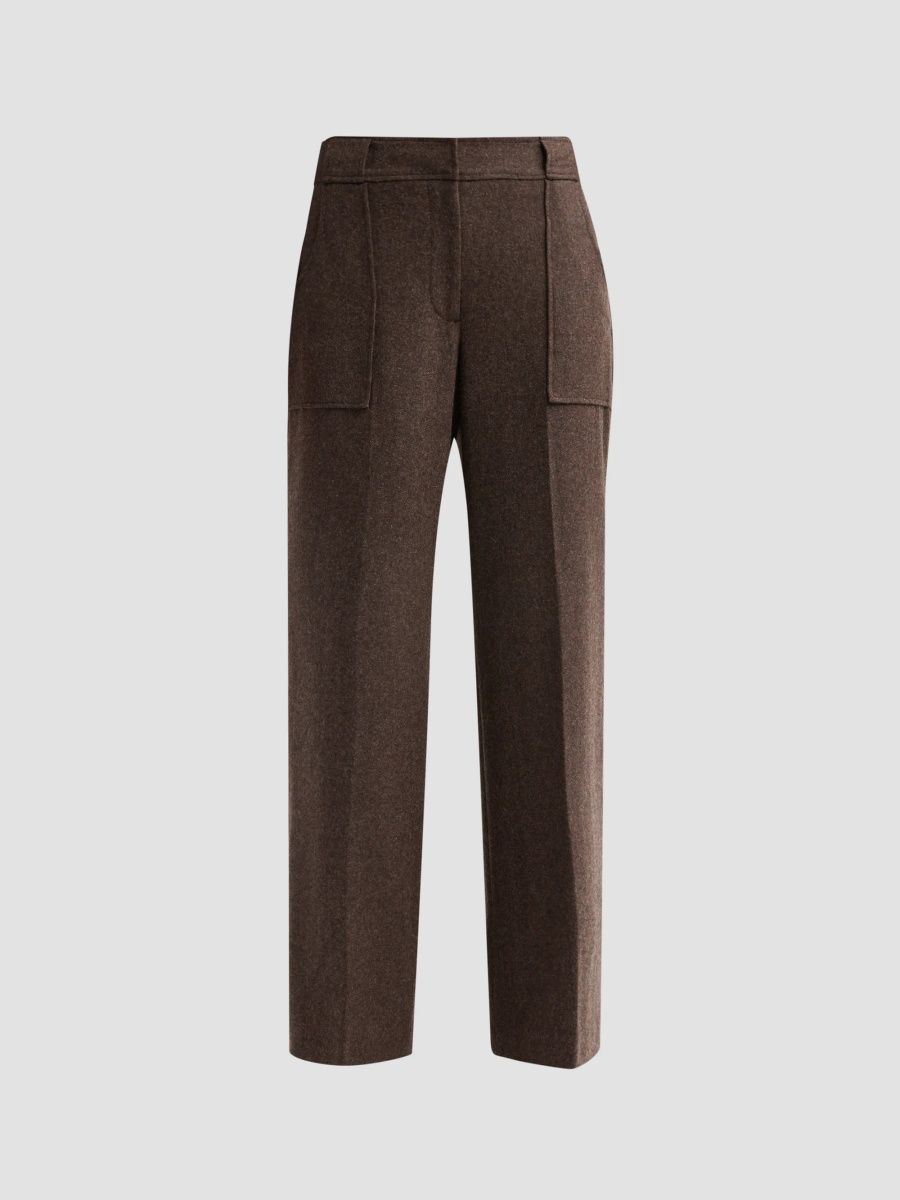 Elie Tahari Women's Nathalie Wool-Blend Slim-Fit Pants - Rhapsody Brown - Size 2