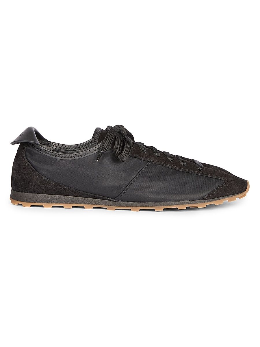 Women's Les Tennis Logo-Tab Low-Top Sneakers - Black - Size 8