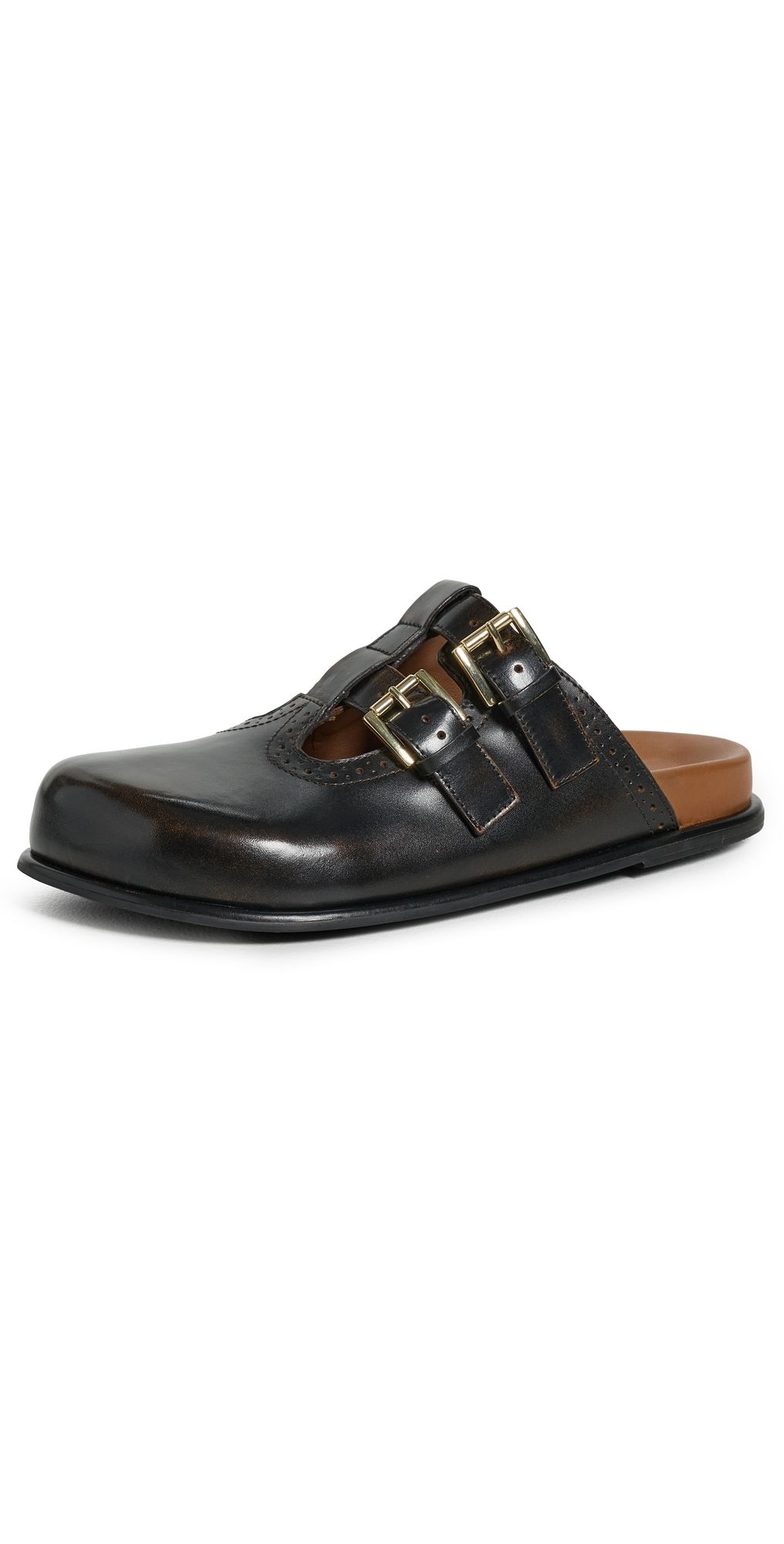 Free People Shoreditch Buckle Mules Espresso 11