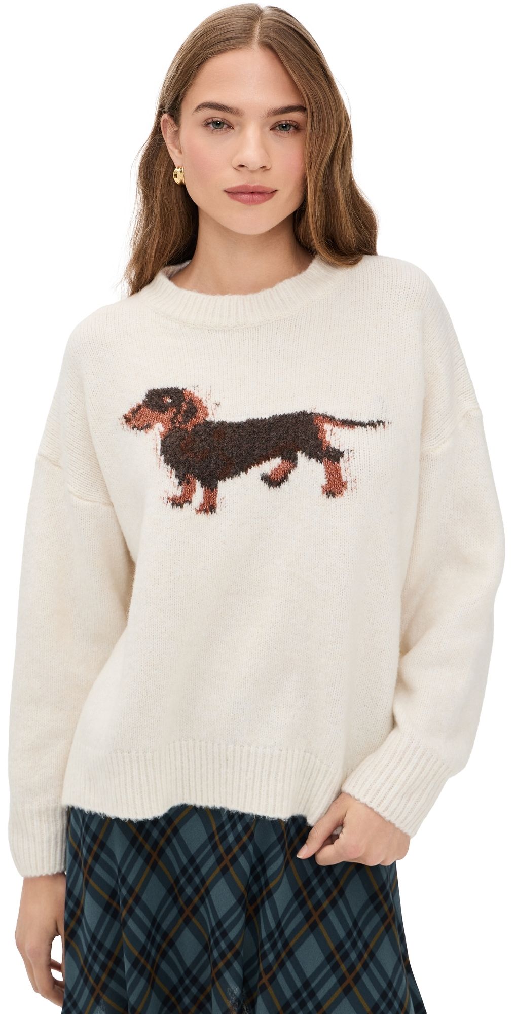 Bailey Rose Dog Sweater Cream S