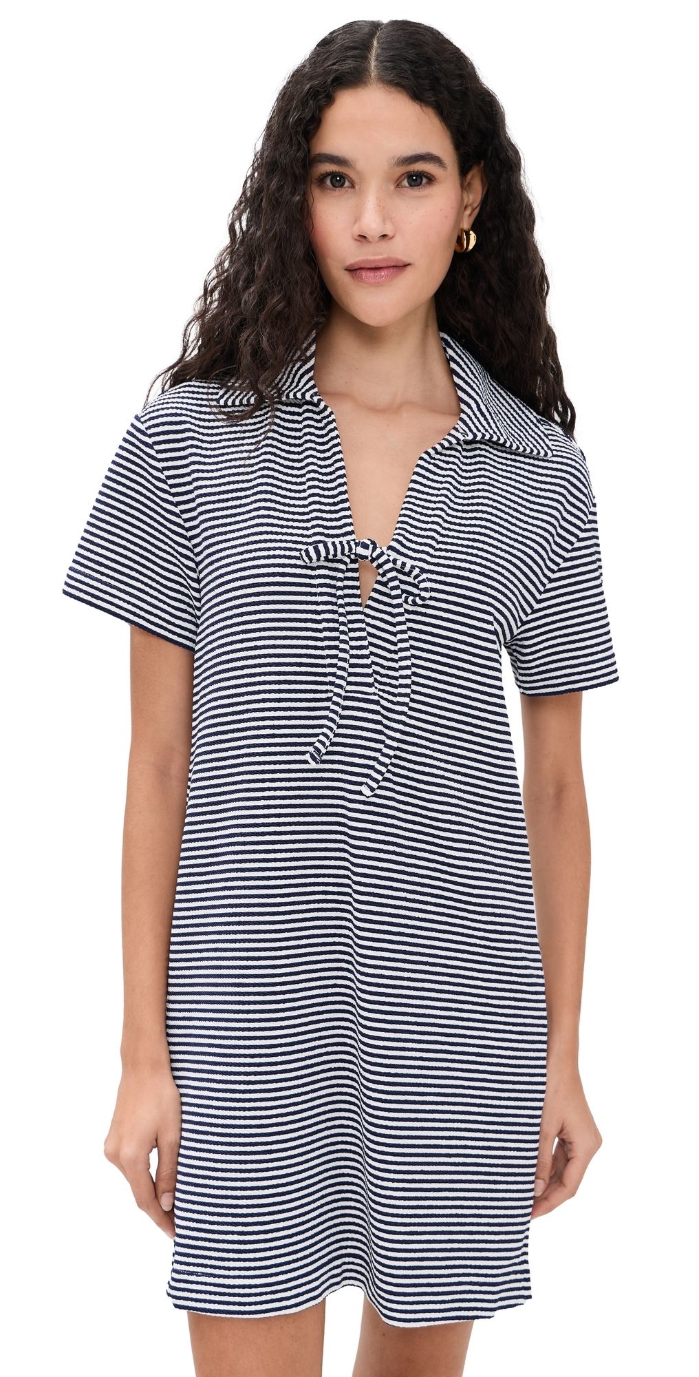 Tanya Taylor Joni Dress MARITIME BLUE/ CREAM MULTI M