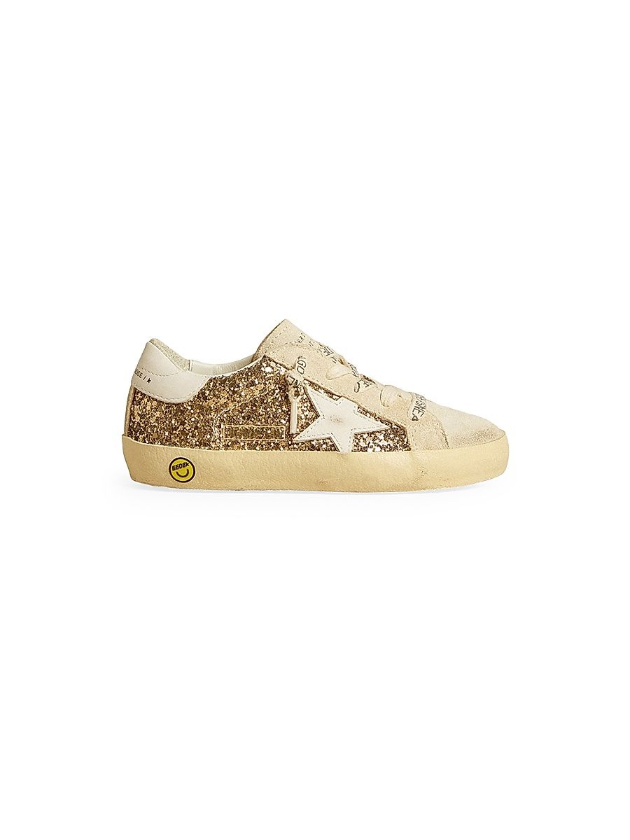 Baby Girl's, Little Girl's & Girl's Super Star Glitter Suede Sneakers - Brown - Size 1 (Child)