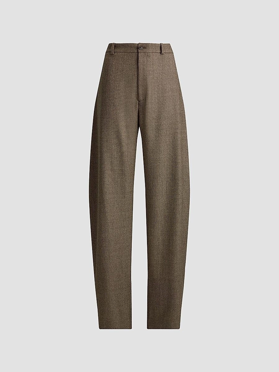 Women's Leandre Low-Rise Trousers - Taupe Multi - Size 10