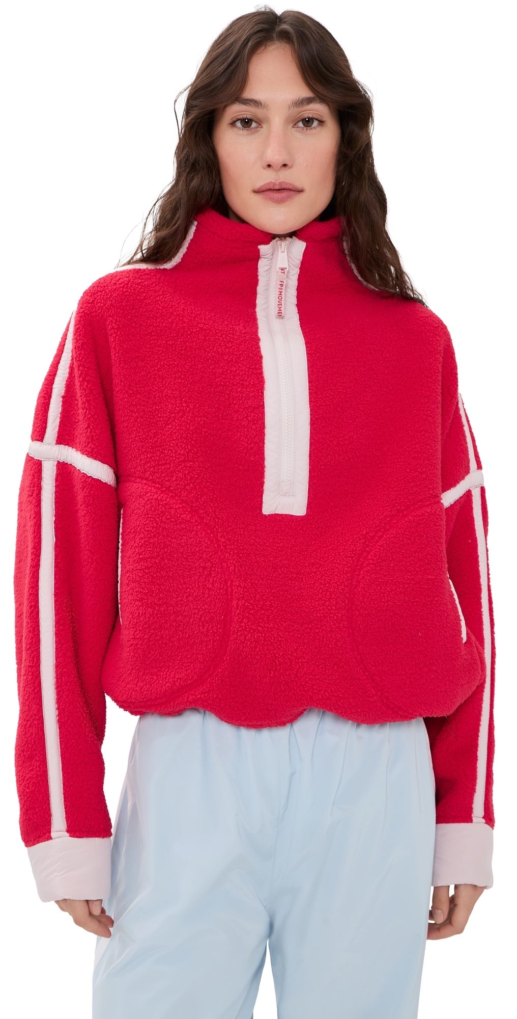 FP Movement Mountain High 1/2 Zip Fleece Candy Apple w/ Pearl XL
