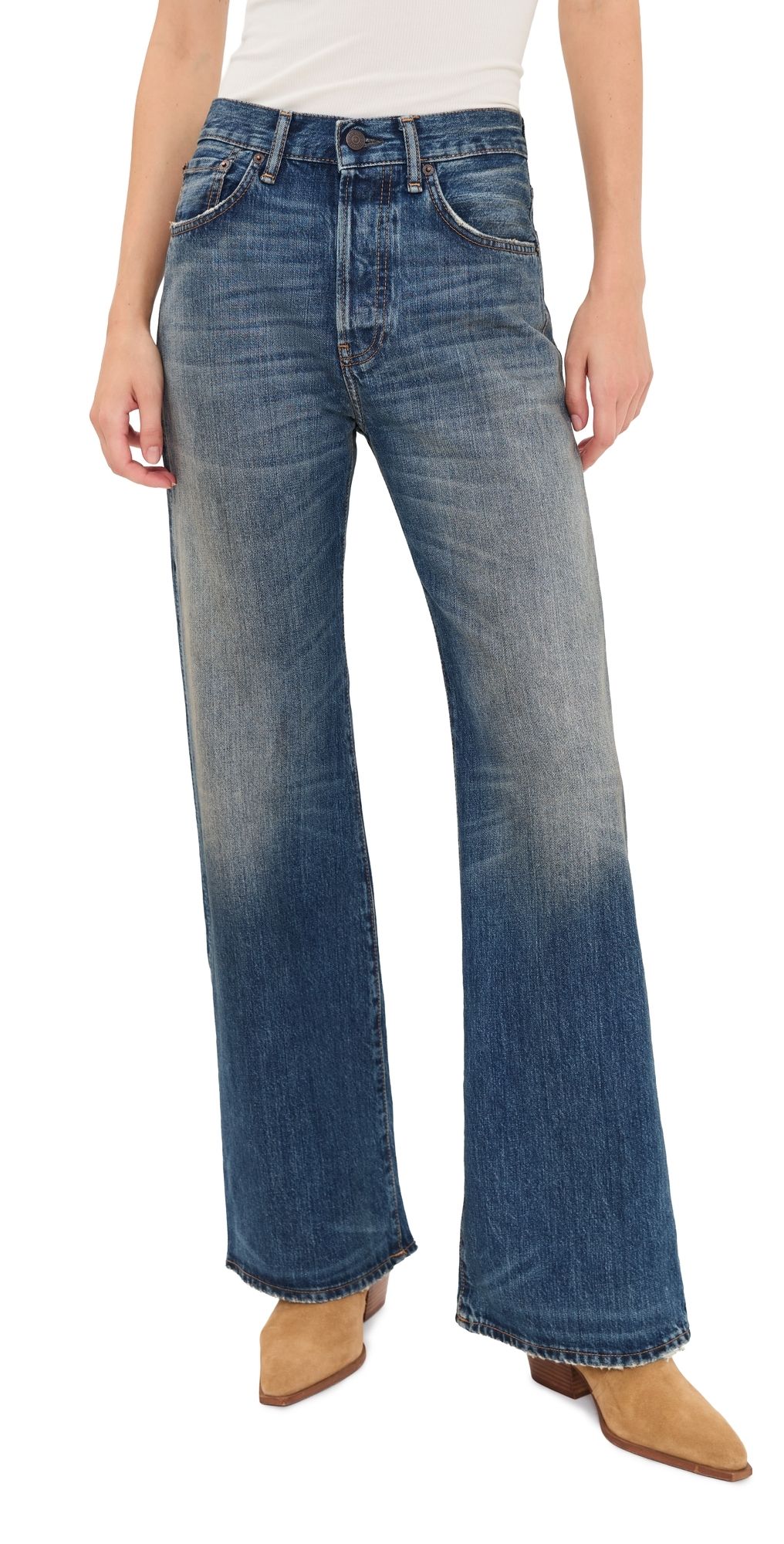 Acne Studios 2021F Regular Fit Jeans Mid Blue 26