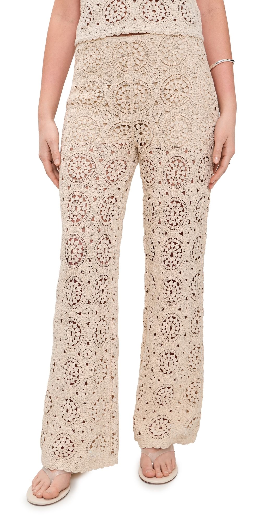 FRAME The Crochet Pants Cream M