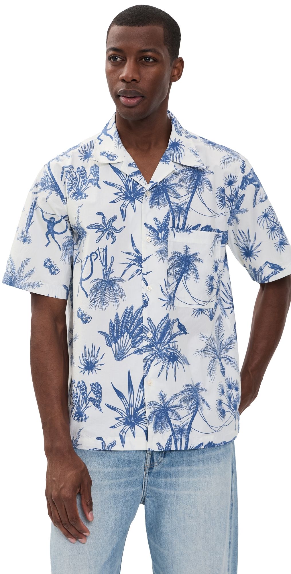 Universal Works Camp Shirt White L