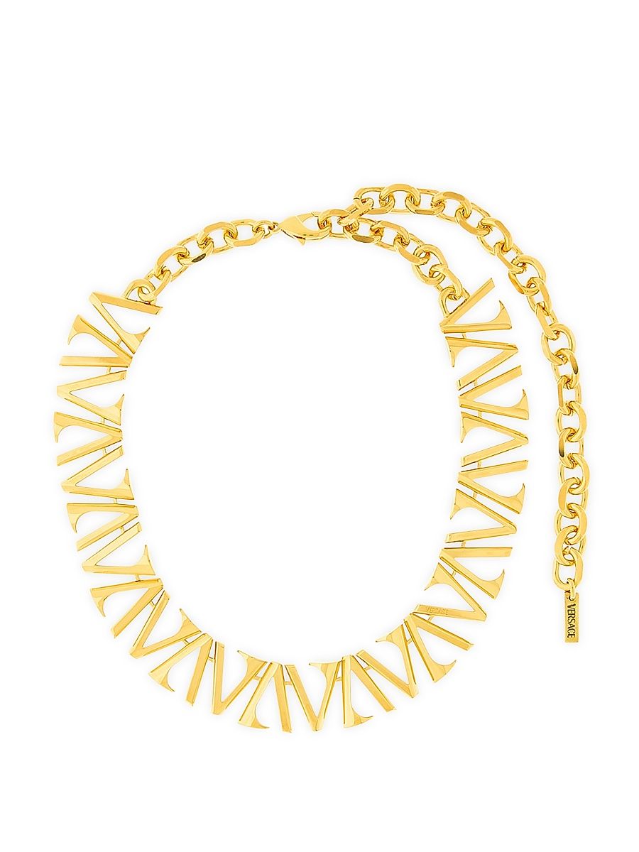 Women's V Goldtone Necklace - Versace Gold