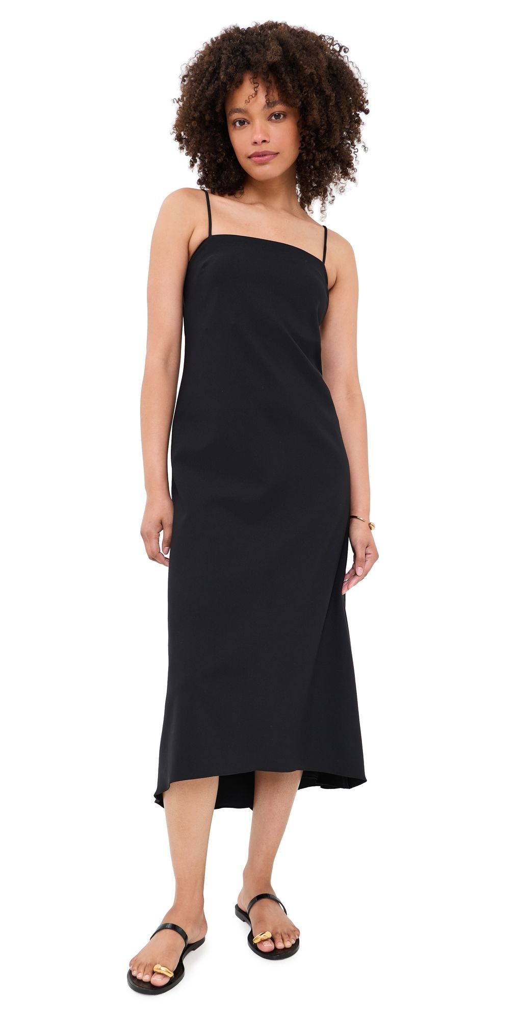 La Ligne Drape Back Dress Black XS