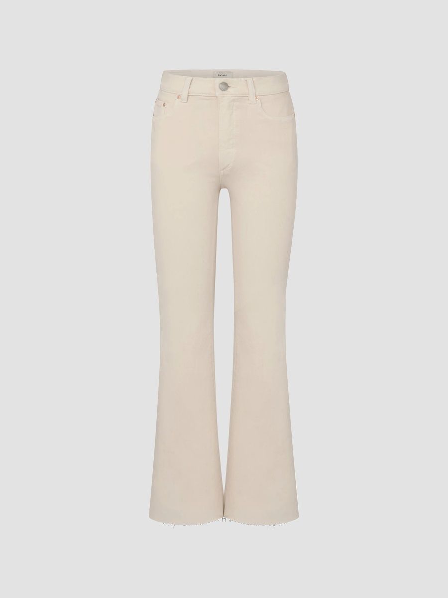 DL1961 Women's Bridget Boot High Rise Instasculpt Crop Jeans - Flax - Size 25